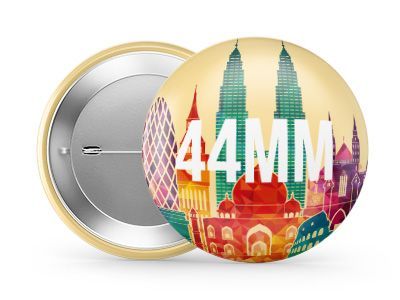 button met speld en diameter van 44mm
